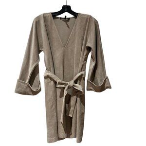 BCBG MAXAZRIA Faux Suede Mini Dress with Tie XS